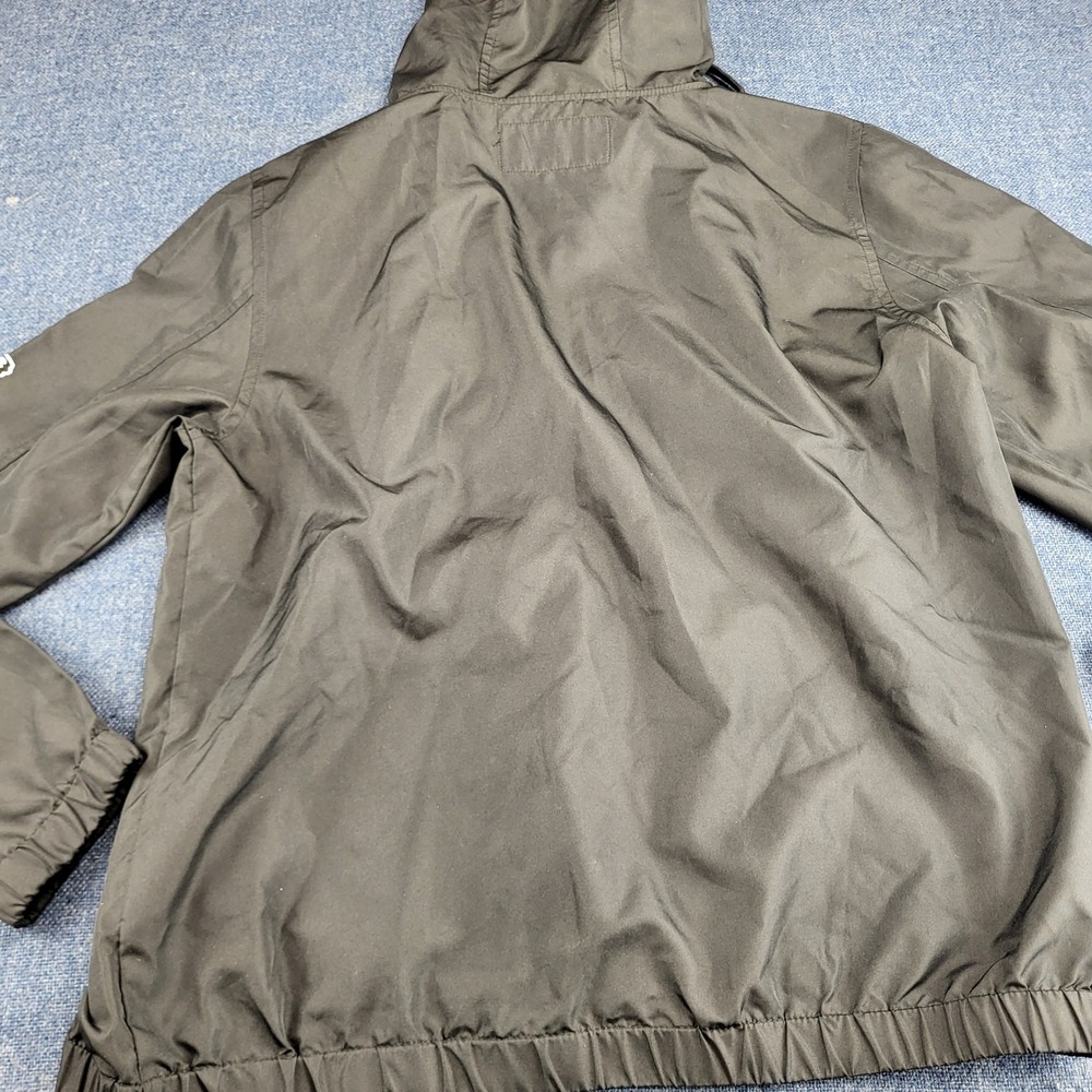 Empyre Mens Medium Black Butterfly Skeleton Hand Full Zip Hooded Windbreaker - Picture 11 of 12